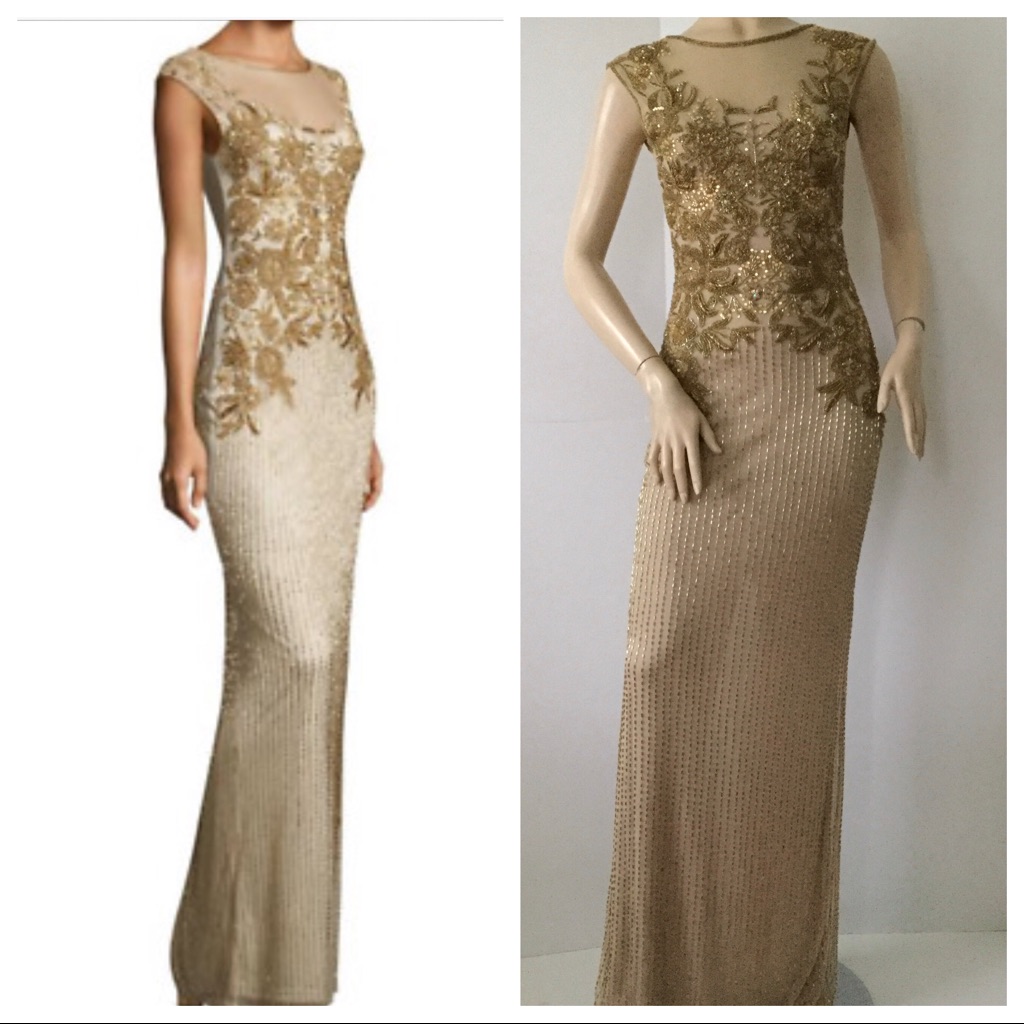 Parker Black Label Nude Embellished Gown